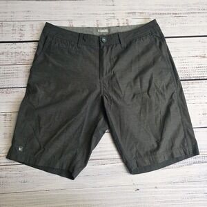 Linksoul Shorts Men's Size 32 Golf Boardwalker Chino Lightweight Flat Front Gray